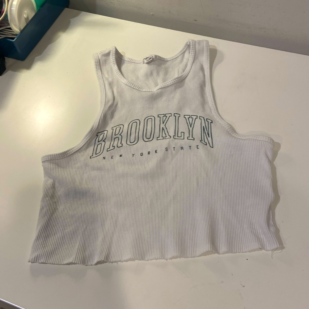 White tank and crop top